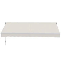 Tenda da Sole 2x2.5 m, a Bracci ad Azionamento Manuale, in Alluminio e Poliestere, Crema