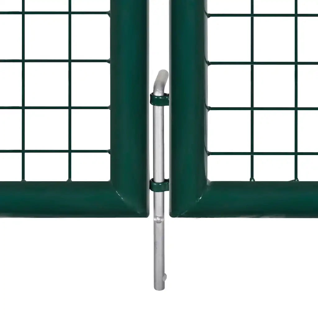 Cancello per Recinzione in Acciaio 300x125 cm Verde CFW6854297