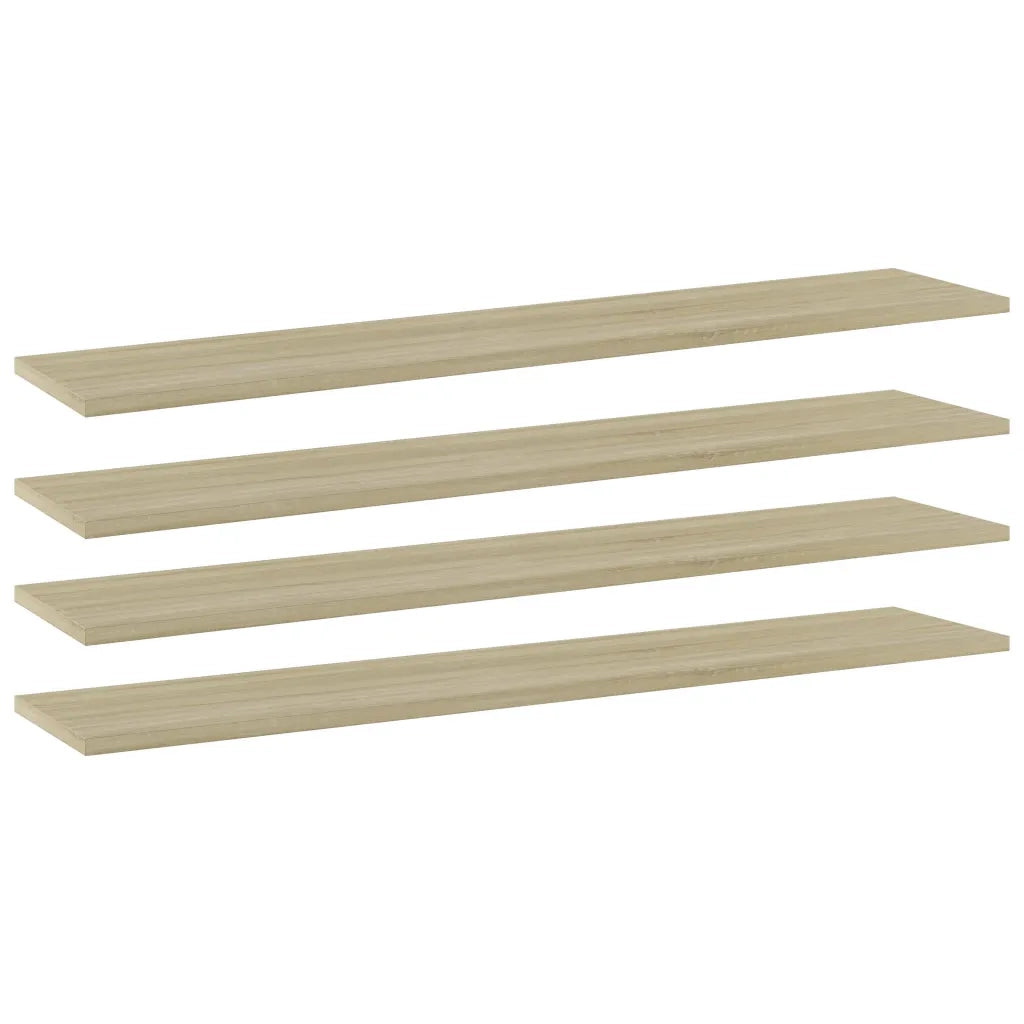 Ripiani per Libreria 4pz Rovere Sonoma 100x20x1,5cm Multistrato 805384