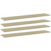 Ripiani per Libreria 4pz Rovere Sonoma 100x20x1,5cm Multistrato 805384