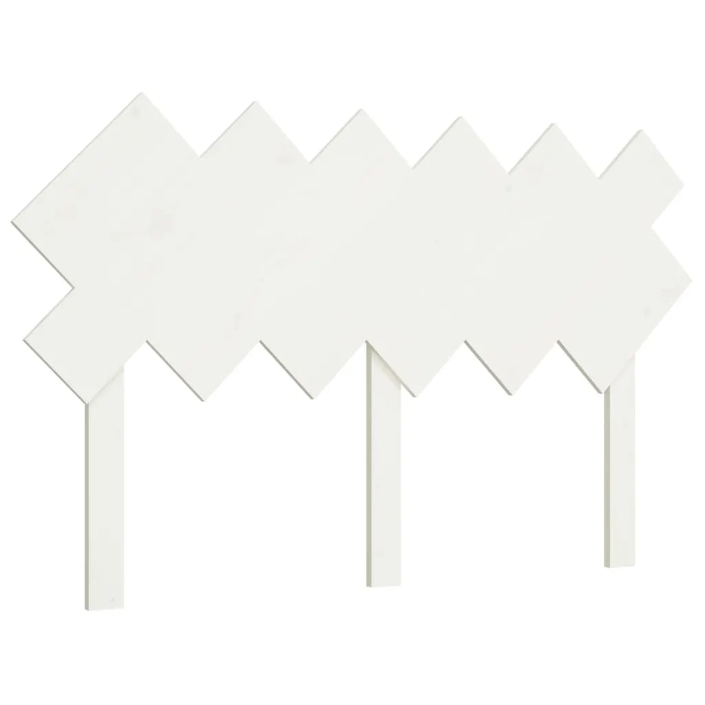 Testiera | Testata per Letto Bianca 132x3x81 cm Legno Massello di Pino