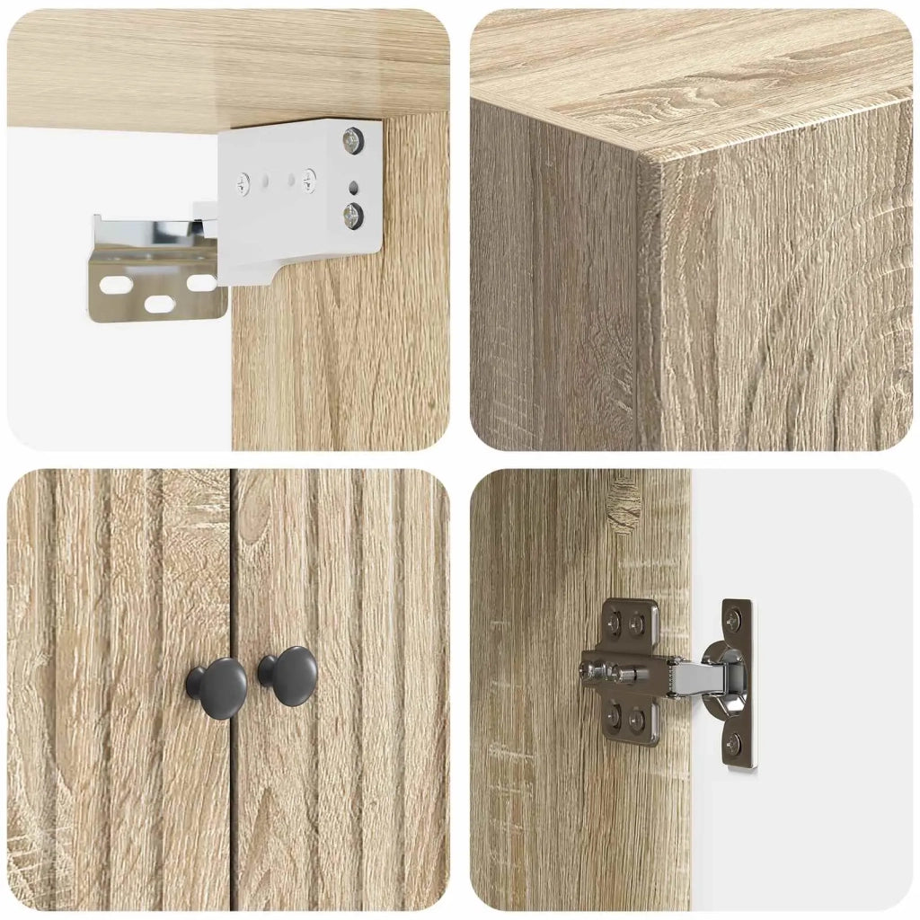 Mobiletto a muro Rovere Sonoma 66 x 34,5 x 90 cm 898057