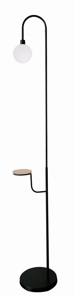 Lampada da terra Candellux Vanity nera con tavolino G9