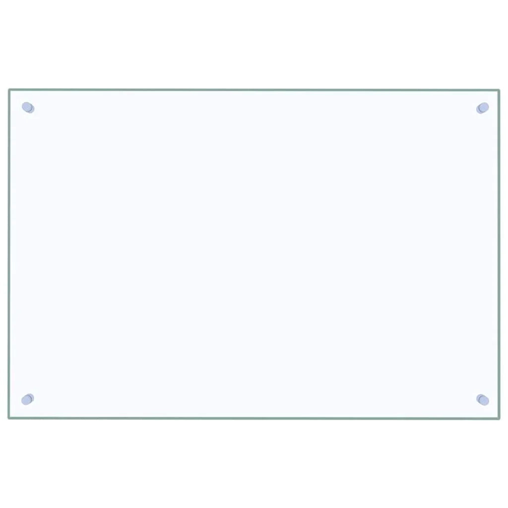 Set di 2 paraschizzi per cucina in vetro temperato 90 x 60 cm resistenti al calore design moderno trasparenti 02_0056225