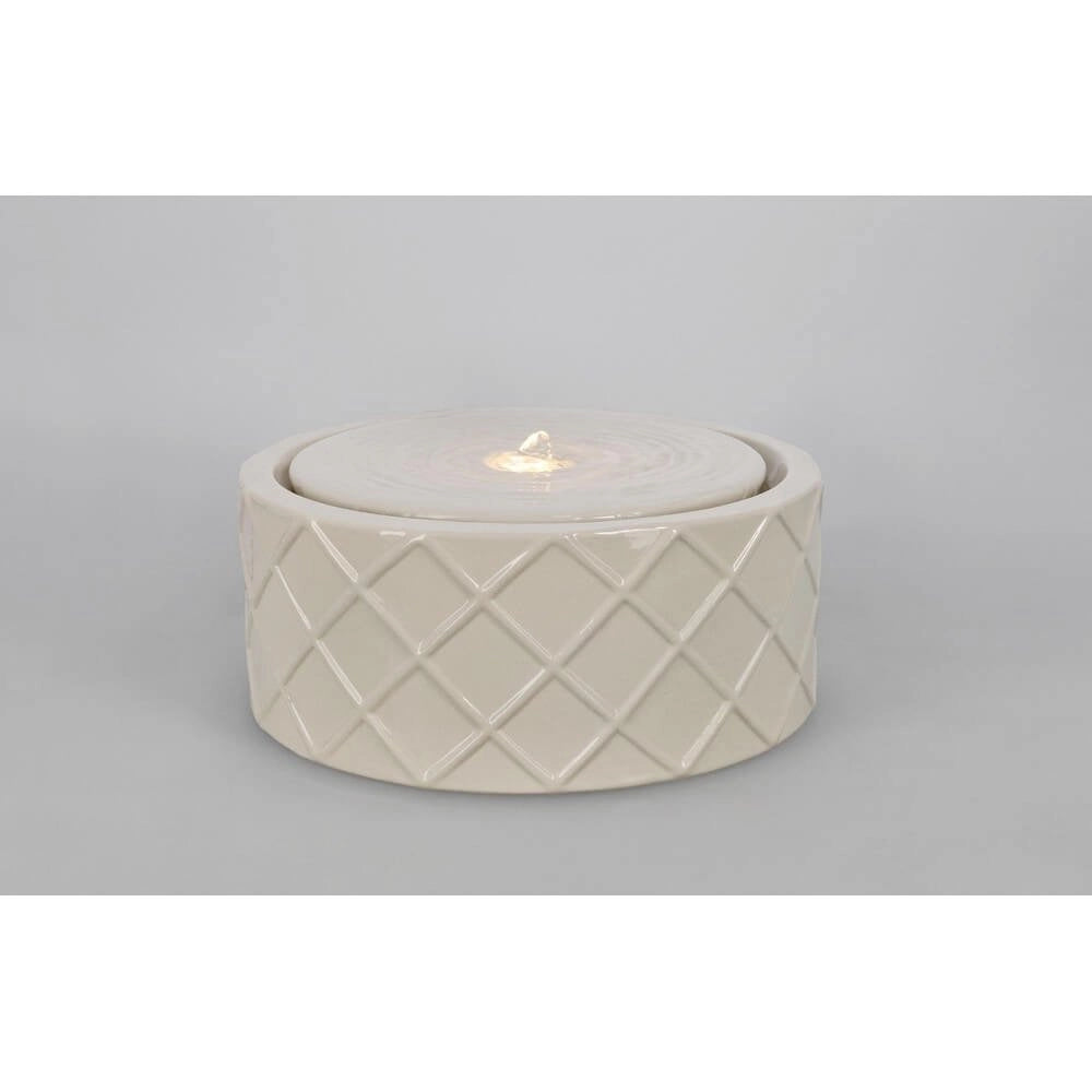 Fontana da Giardino Ceramica Avorio Moderna 33x14,5 cm - CALYPSO