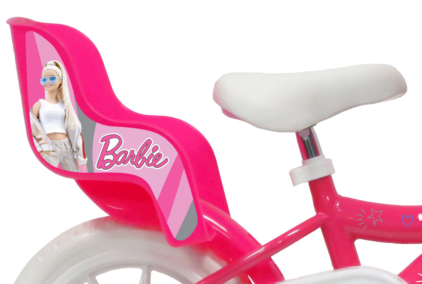 Bicicletta per Bambina 12" 1 Freno Gomme in EVA Barbie Rosa