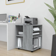 Armadietto con Ruote Grigio Sonoma 60x53x72cm Legno Multistrato 815970