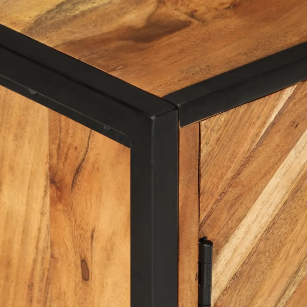 Mobile da Bagno 40x30x60 cm in Legno Massello di Acacia e Ferro 372748