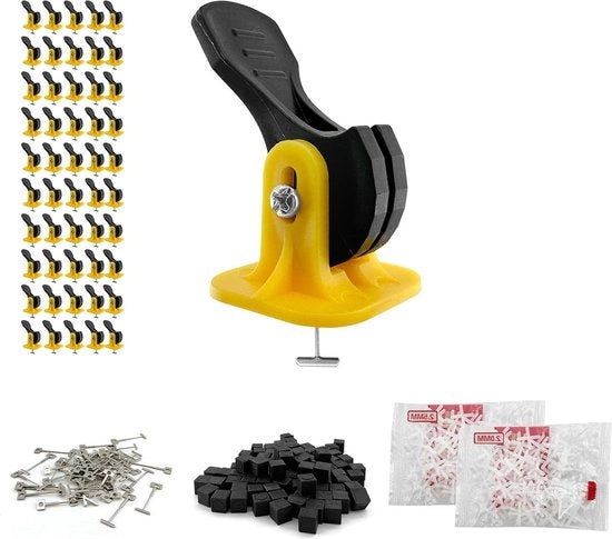 Strumento per livellamento lastre - regolatori di distanza 2-25 mm - inclusi viti e crocette - 15 mm