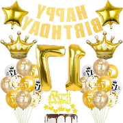 Decorazioni di Festa Decorazioni di Compleanno 17 anni palloni d'oro - 17° compleanno ragazze ragazzi - palloni 17 anni - palloni d'oro - 17° compleanno ragazzo - decorazioni di festa 17 anni - ragazze