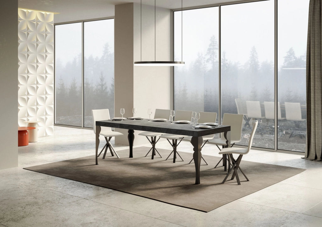 Tavolo Allungabile 200-460x90x77 cm Paxon Premium Cemento Telaio Antracite