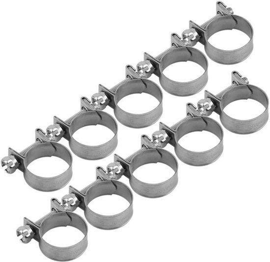 Flessi di espansione - Guaina di combustibile - Acciaio inossidabile - Flessi di aspirazione - 16-18mm - Adatto per auto - Argento - 10 pezzi.