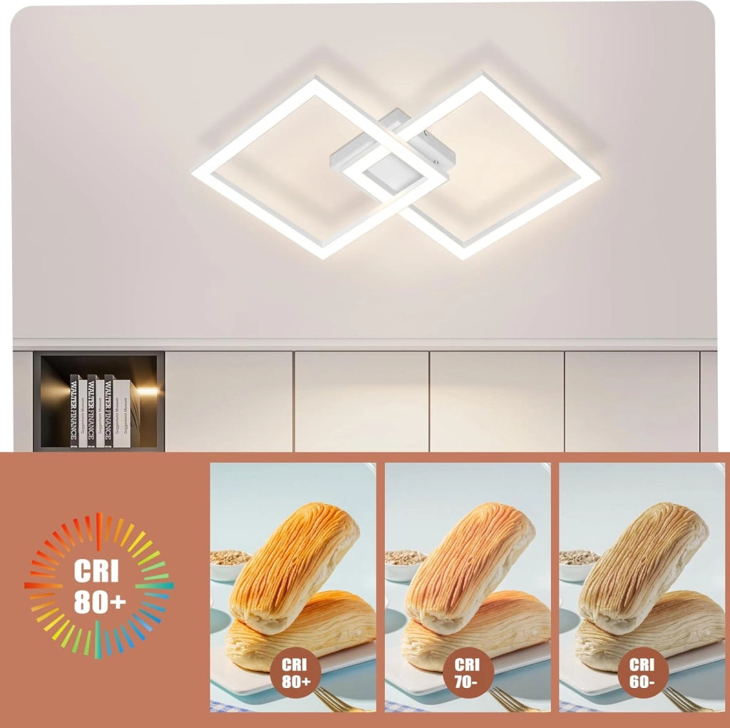 ZMH Lampada da soffitto plafoniera LED moderna 2 fiamme 24W illuminazione calda per cucina