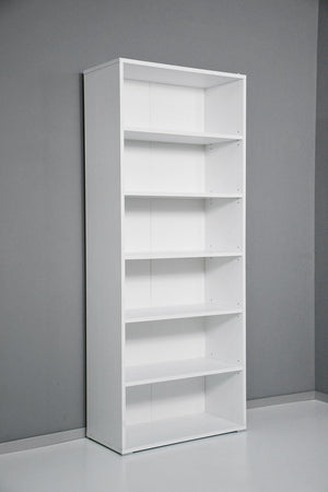Libreria 6 Ripiani 72,3x34,1x177,1 cm in Truciolare Nobilitato Bianca