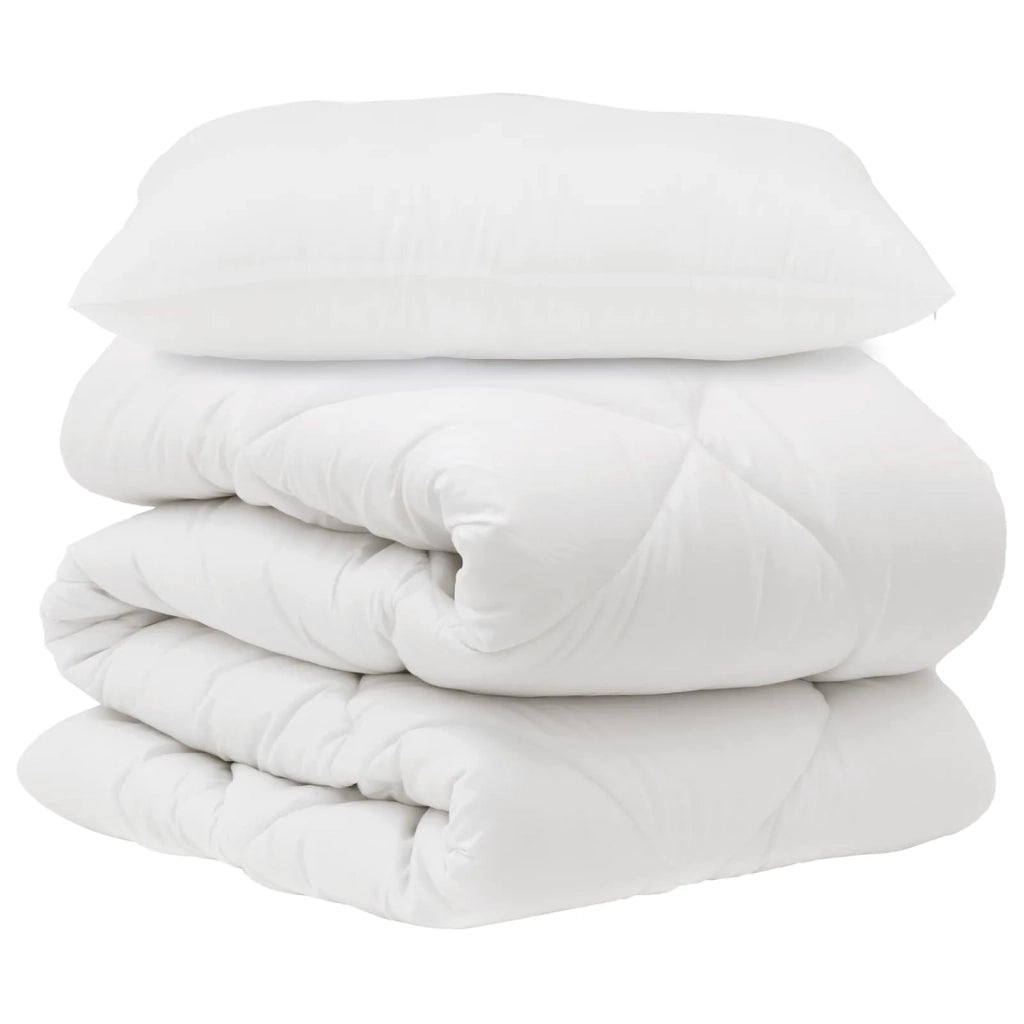 Set di Piumoni con cuscino 2 pz | Duvet Bianco Microfibra