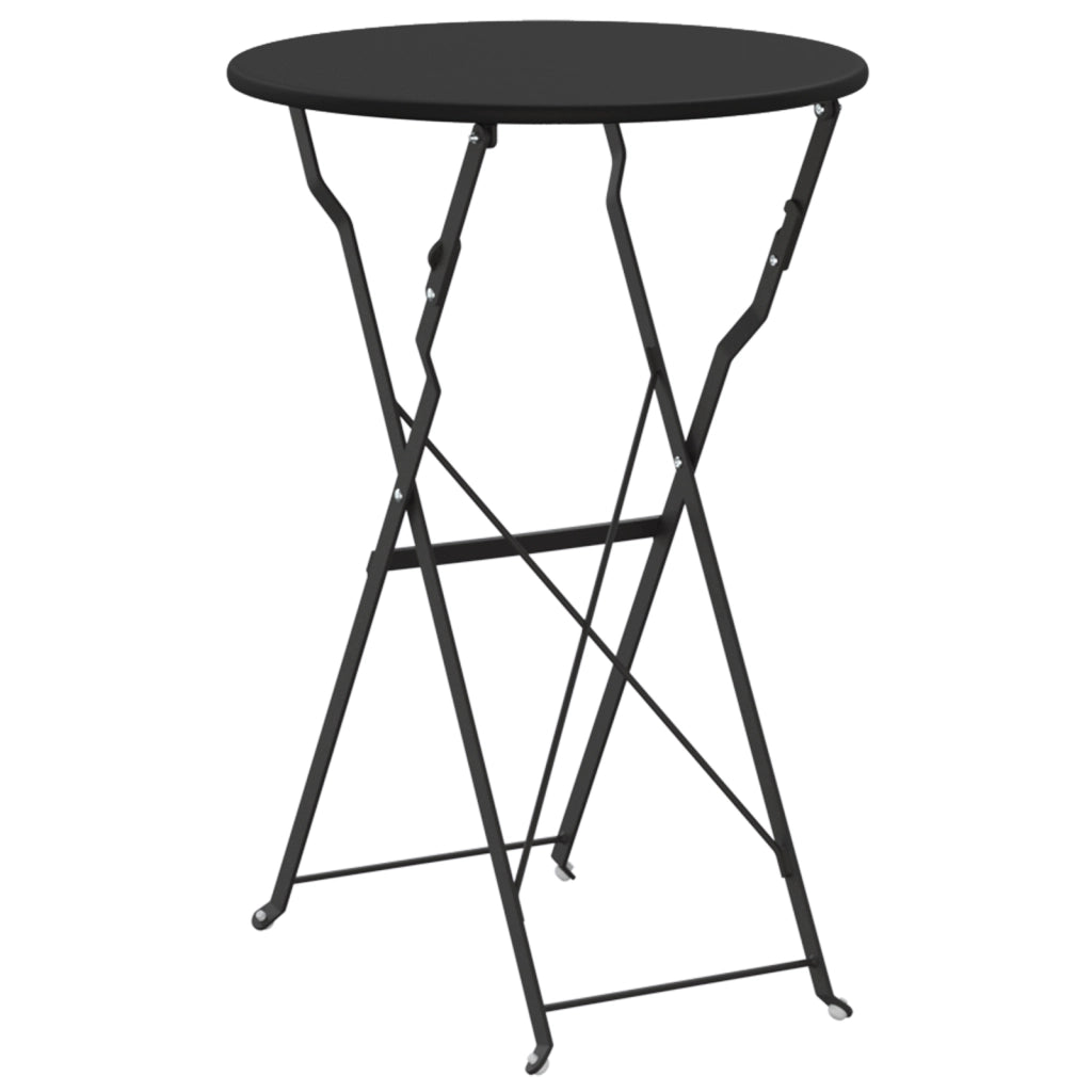 Tavolo da bistrot pieghevole Antracite Ã˜50x71 cm in Acciaio verniciato
