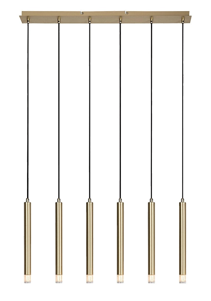 Lampada sospesa barra moderna Ramira oro 6xG9 Rabalux