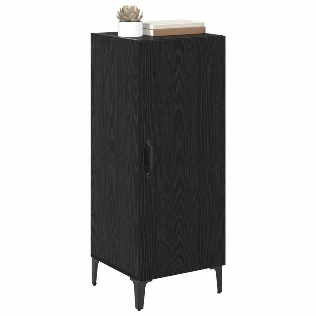 Credenza Rovere Nero 34,5 x 34 x 90 cm Legno multistrato 880927