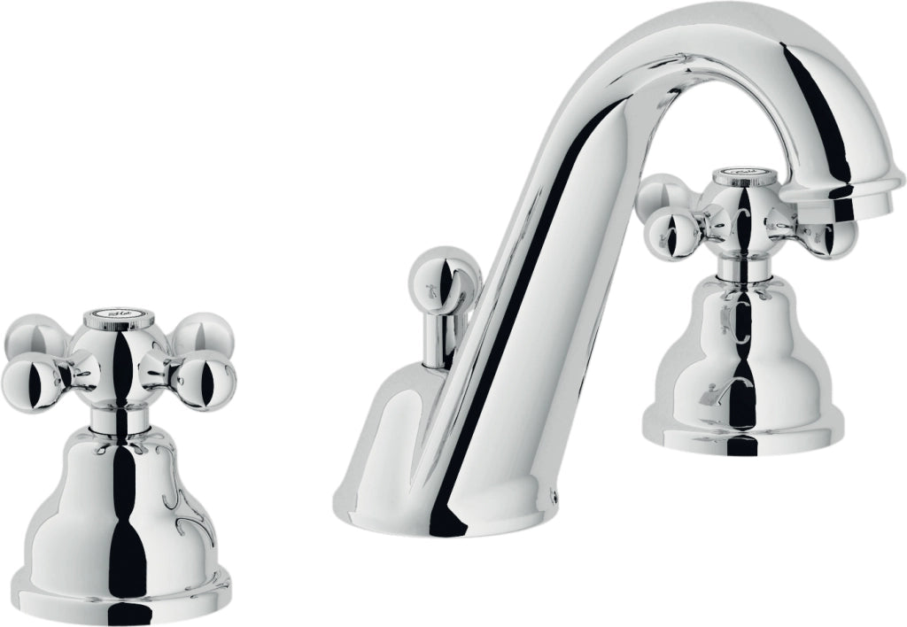 Rubinetto Lavabo con 3 fori Nobili serie Grazia Finitura Cromo GRC5011/1CR