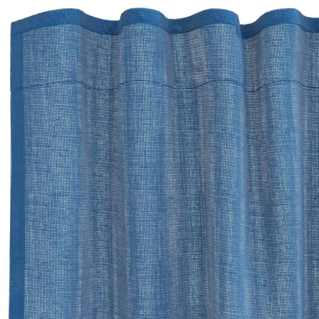 vidaXL Tende in Voile con Tasche per Aste 2 pz Blu Reale