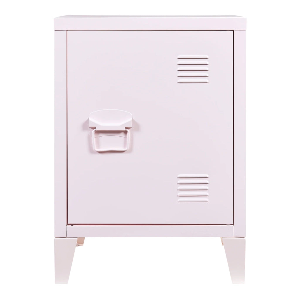 Comodino comodino cassettiera mobile contenitore in acciaio laminato 57 x 40 x 30 cm rosa 03_0011015
