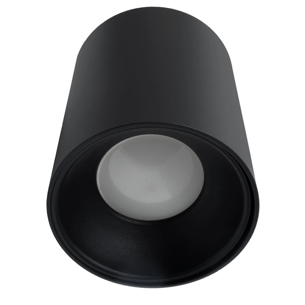 NIKOS plafoniera moderna faretto cilindro esterno da soffitto GU10 LED luce bagno cucina vetrina bar 230V COLORE NERO