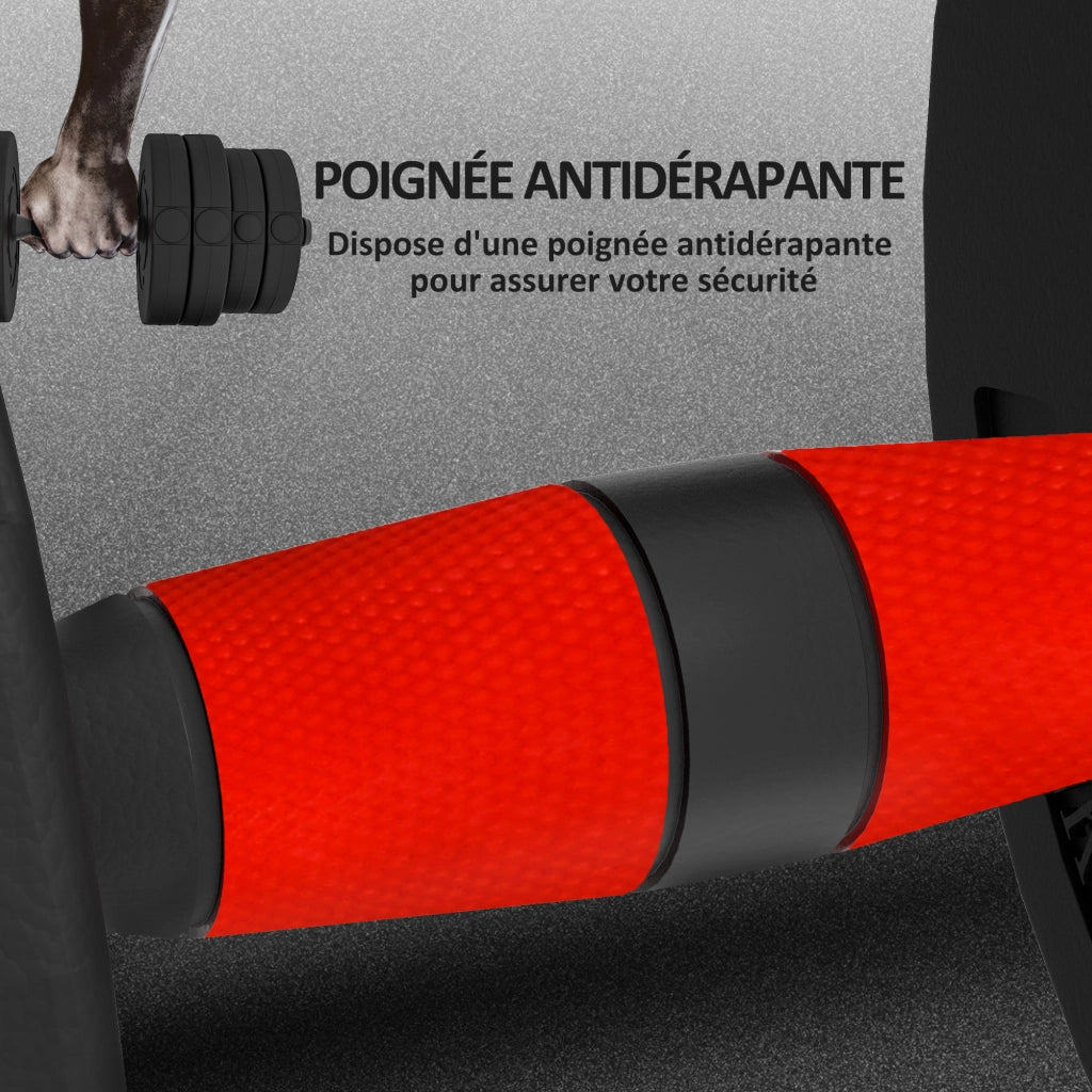 Set di manubri regolabili 30 kg con barre ¨C zephmum ¨C 2 in 1 per allenamento