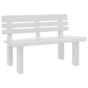 Panchina da Giardino | Panca da Giardino Bianca 110x52x71 cm in Polipropilene