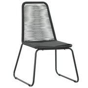 Sedie da Giardino 2 pz | Sedie da Esterno in Polyrattan Nero