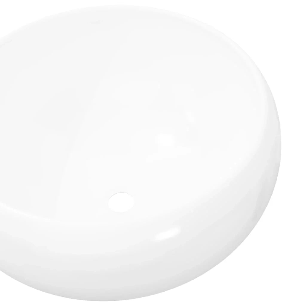 Lavandino da bagno diametro 40 cm rotondo ceramica bianca 02_0002527