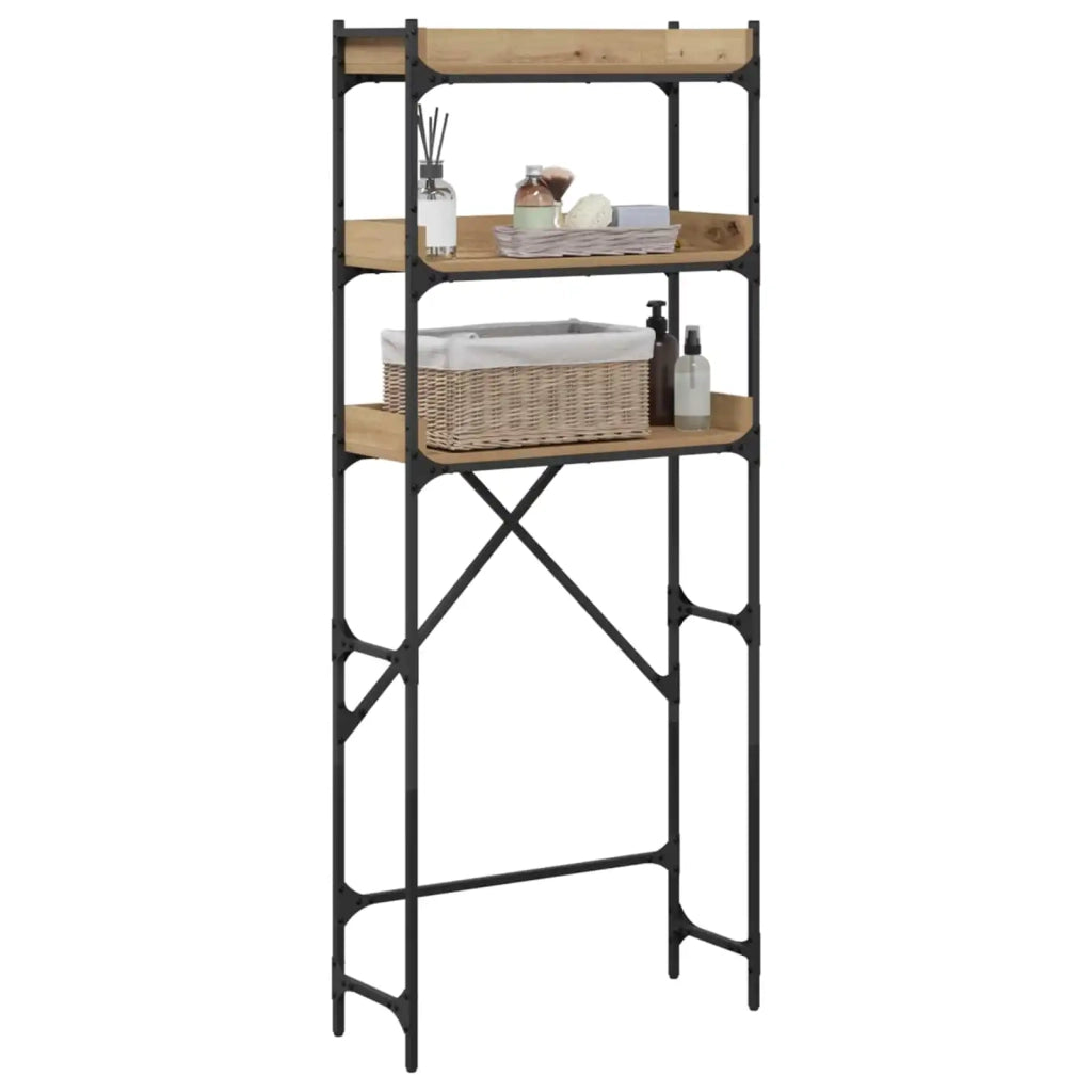 Mensola per lavatrice Rovere artigianale 67 x 25 x 163 cm 883551