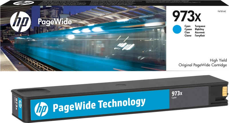 HP Cartuccia ciano ad alta capacità originale 973X PageWide