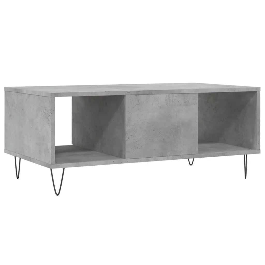 Tavolino Salotto-Tavolino da soggiorno-Tavolo Grigio Cemento 90x50x36,5 cm Legno Multistrato 844216