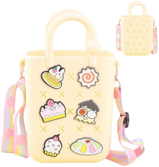 Borsa da spalla in silicone - Cinturino da spalla regolabile - Borsa da braccio - Piccola borsa a tracolla - Borsa con apertura laterale - Borse da creatività