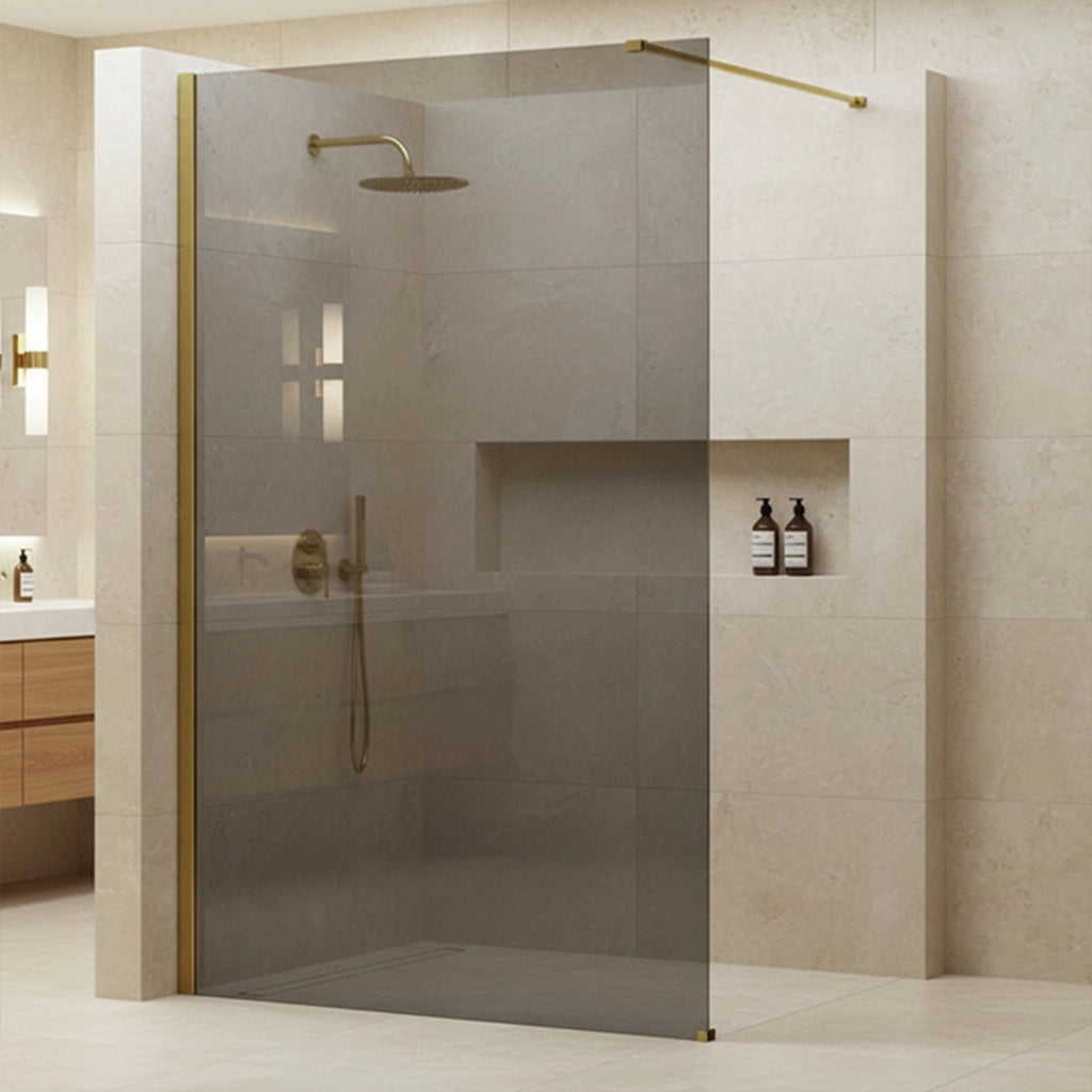 Parete Doccia Rea Flexi Grey / Gold 80