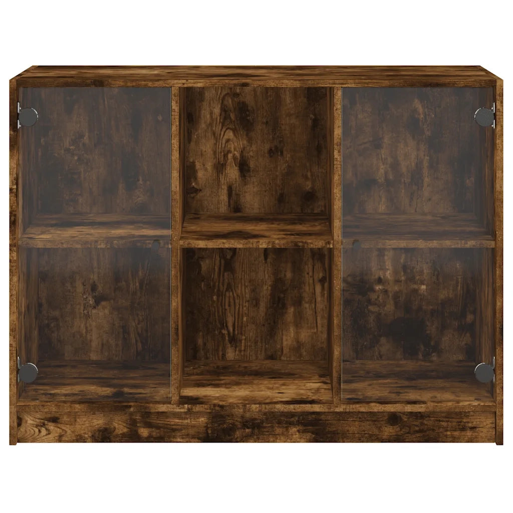 Credenza | Madia | Buffet da pranzo | Armadio da pranzo Rovere Fumo 102x37x75,5 cm in Legno Multistrato