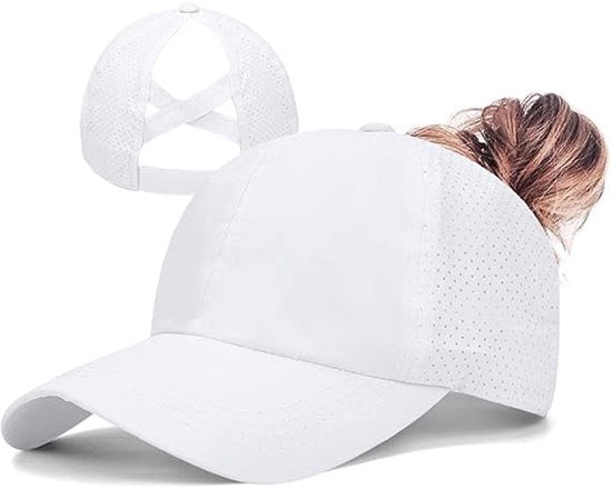 Cappello da Baseball per donne - protezione solare e respirabile - protezione UV - regolabile - bianco