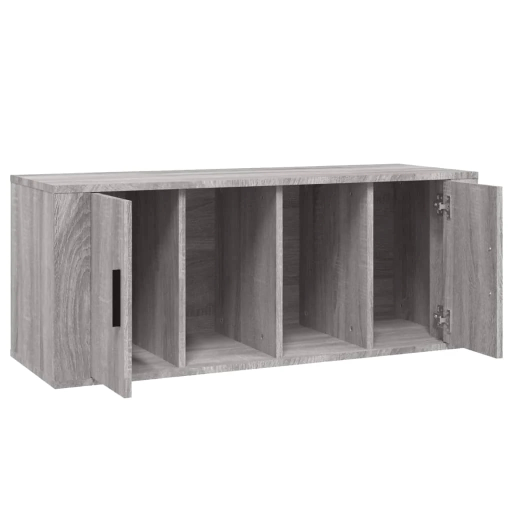 Mobile TV multimediale mensola TV credenza TV sala da pranzo soggiorno camera da letto Sonoma 100 x 35 x 40 cm legno ingegnerizzato grigio 02_0028330