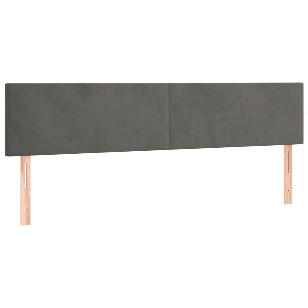 Letto a Molle con Materasso e LED Grigio Scuro 200x200 cm