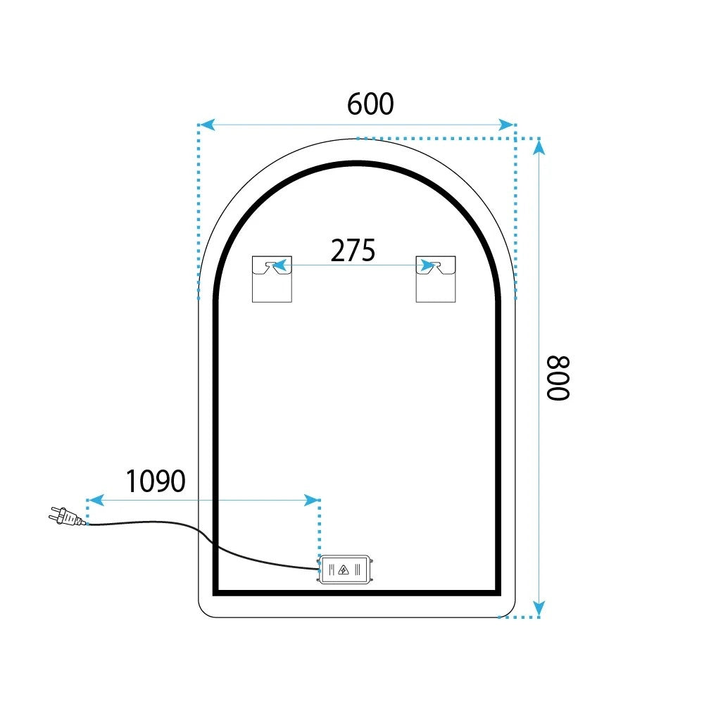 Specchio Led 80x60cm Camlot