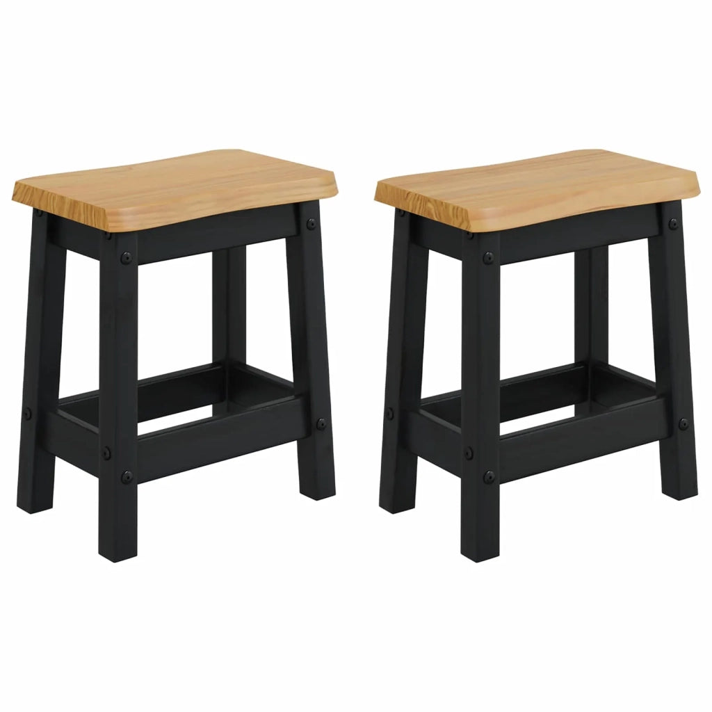 VidaXL Sgabello da bar EKAI 2 pcs Nero 40 x 29 x 45,5 cm 42037011