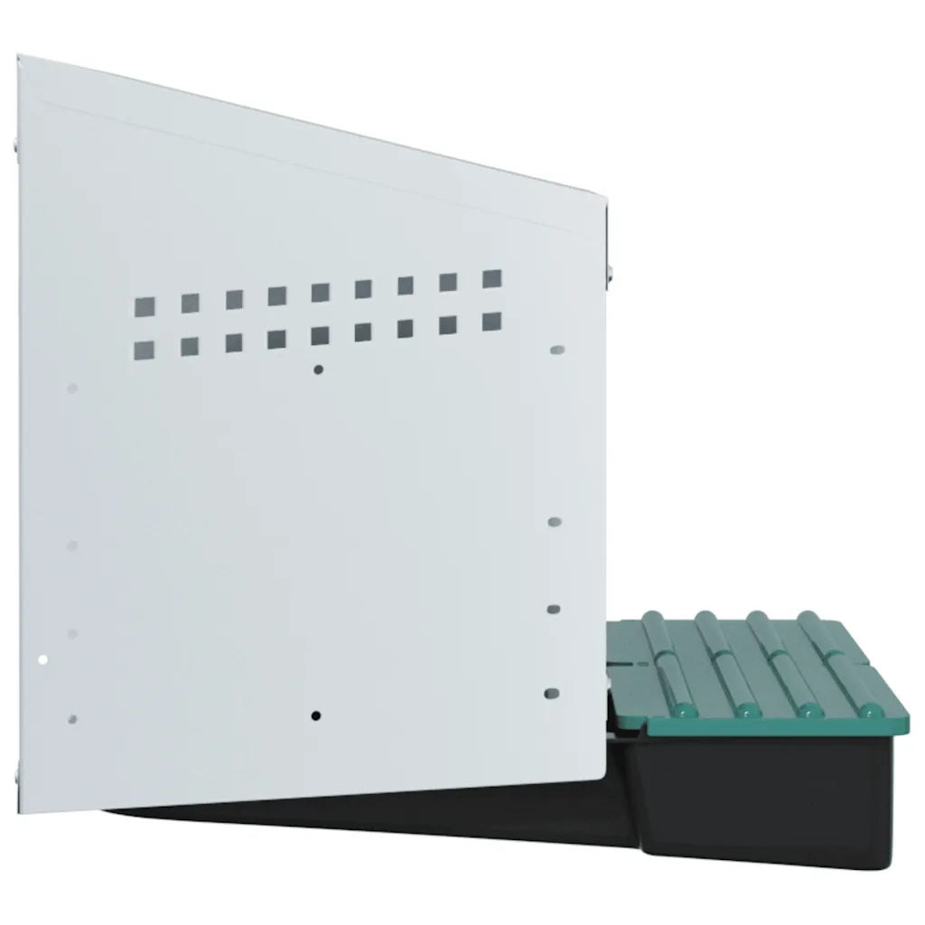 vidaXL Nido per Galline a 2 Scomparti da Parete in Acciaio Zincato