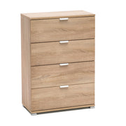 CASSETTIERA BASIC CON 4 CASSETTI IN LEGNO NATURALE 60 X 38 X H 85 CM