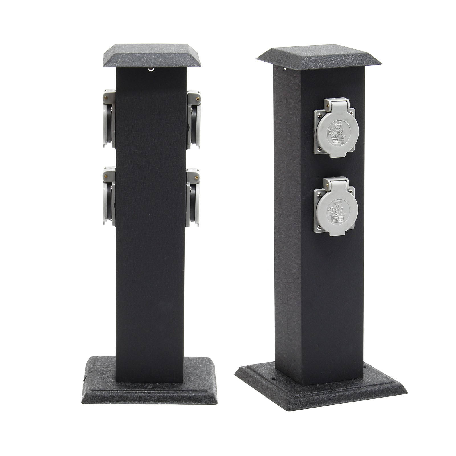 Colonna multipresa da giardino con 4 prese metallo Palo presa multipla esterno