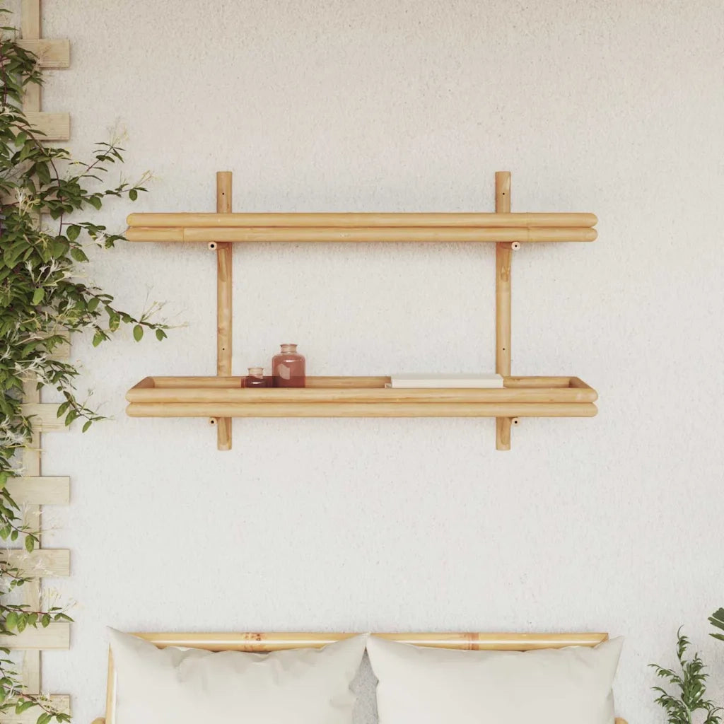 vidaXL Ripiano a Muro con lo scaffale Marrone 100 x 26 x 60 cm Bambù