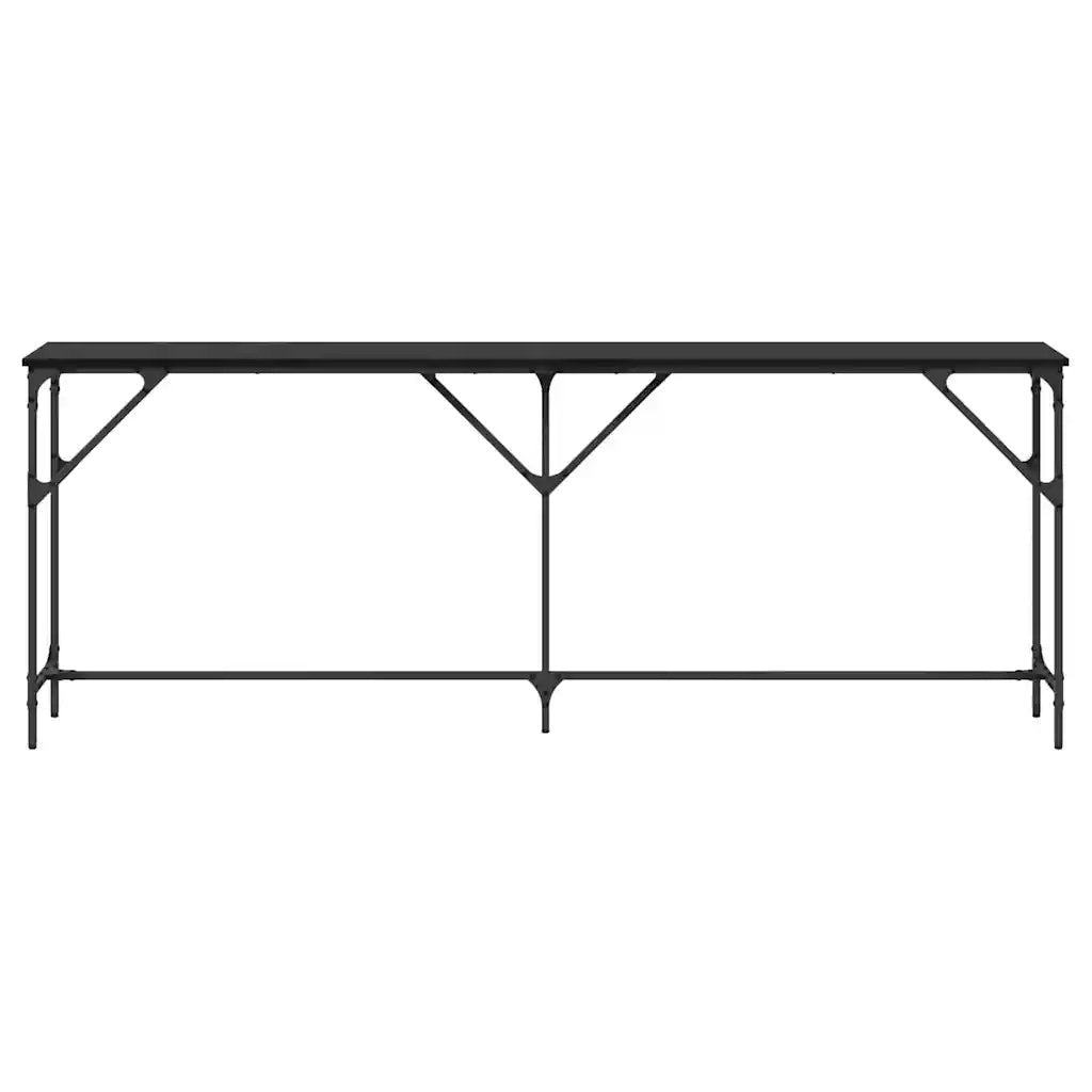 Tavolo consolle Rovere nero 200 x 29 x 75 cm 871342
