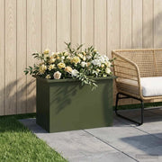 Fioriera da giardino con LED Verde Oliva 40 x 60 x 40 cm 8008146