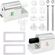 2 pezzi di sostegno di sedile WC universale, sospensioni di sedile WC con sfera, sospensioni di sedile WC con accessori completi, chiusura soft del sedile WC, sospensioni di sedile WC in metallo