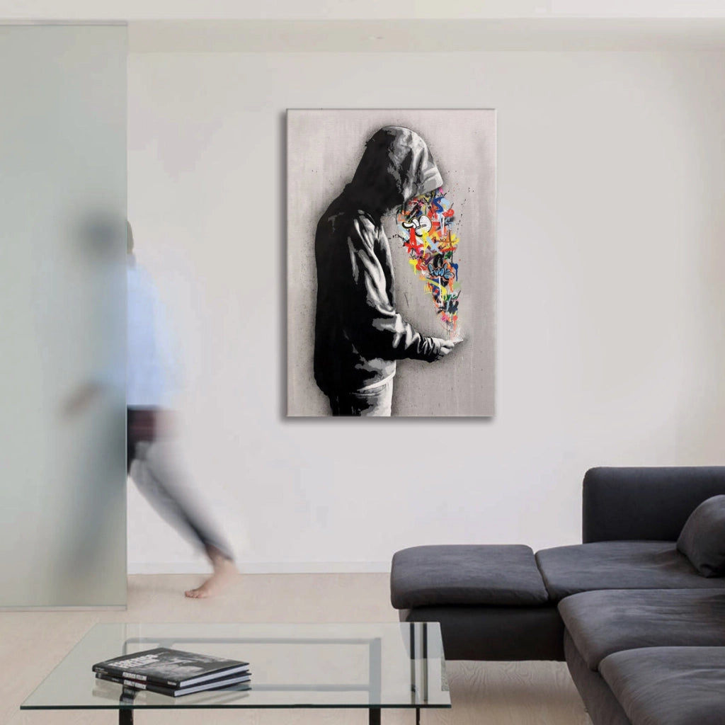 Ideas -  Quadro Canvas Contemporaneo su telaio in legno Misura: 100x140 cm