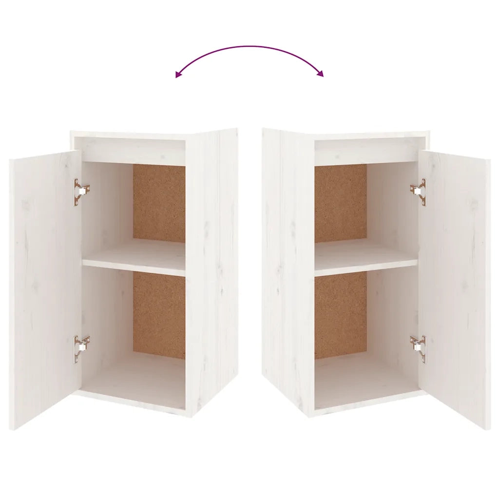 Mobili Porta TV 4 pz Bianchi in Legno Massello di Pino cod mxl 15238